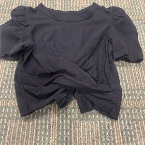 Katie J NYC Black Short Sleeve Top